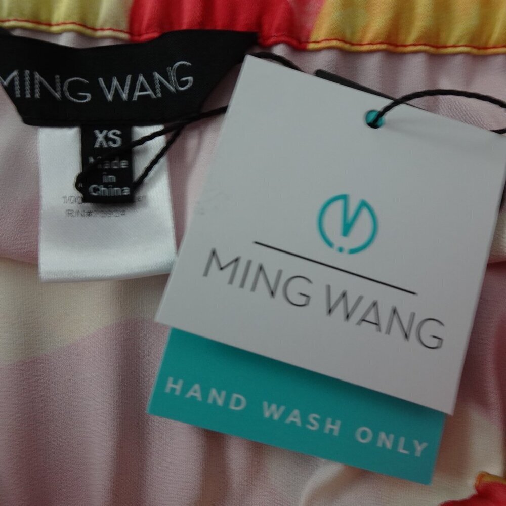 Ming Wang Skirt & Top Set Outfit Women's Size XS Pink Yellow TWO Pieces Colorful - Picture 15 of 16